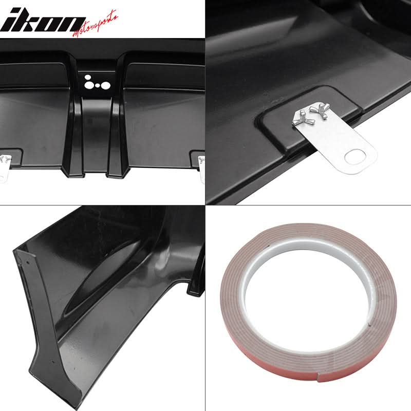 Fits 13-15 Honda Civic Mugen RR Rear Bumper Lip W/ LED Brake Light