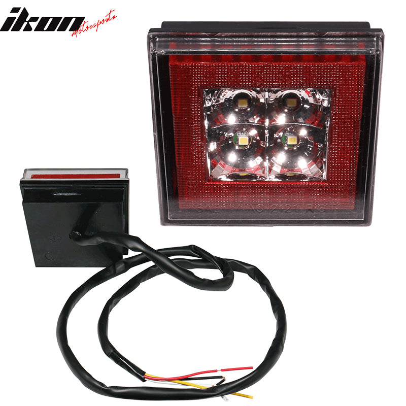 Fits 13-15 Honda Civic Mugen RR Rear Bumper Lip W/  LED Brake Light