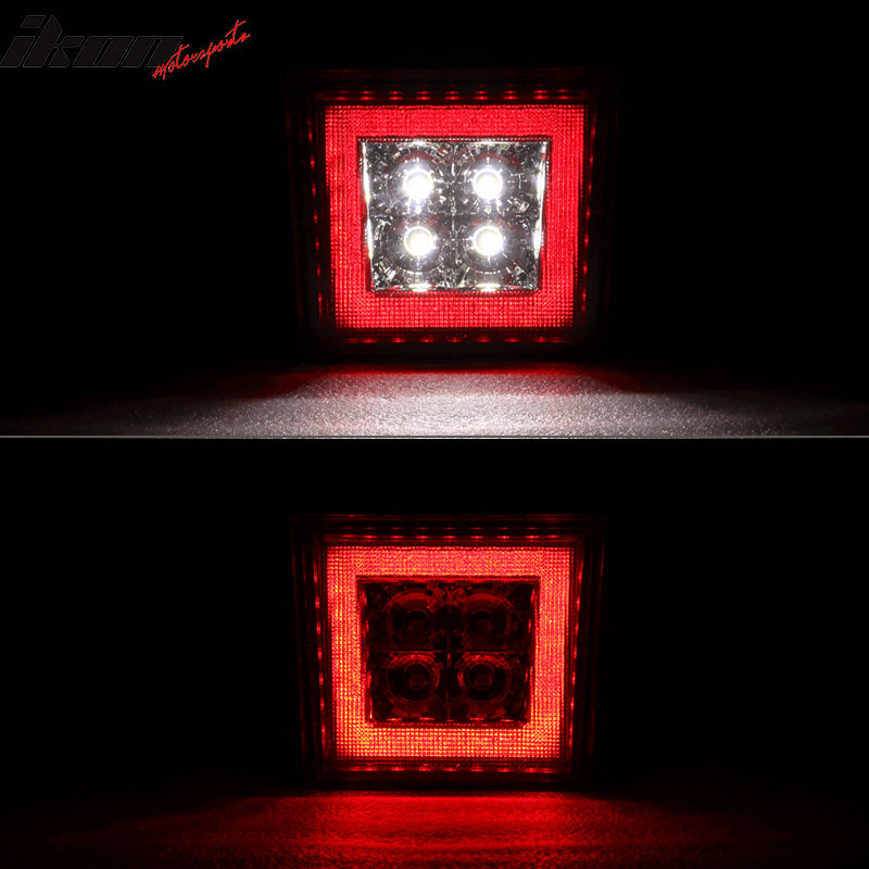 Fits 13-15 Honda Civic Mugen RR Rear Bumper Lip W/  LED Brake Light