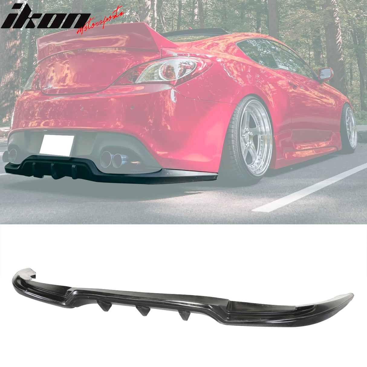 Fits 10-12 Hyundai Genesis Coupe Sport Front + Rear Bumper Lip PU