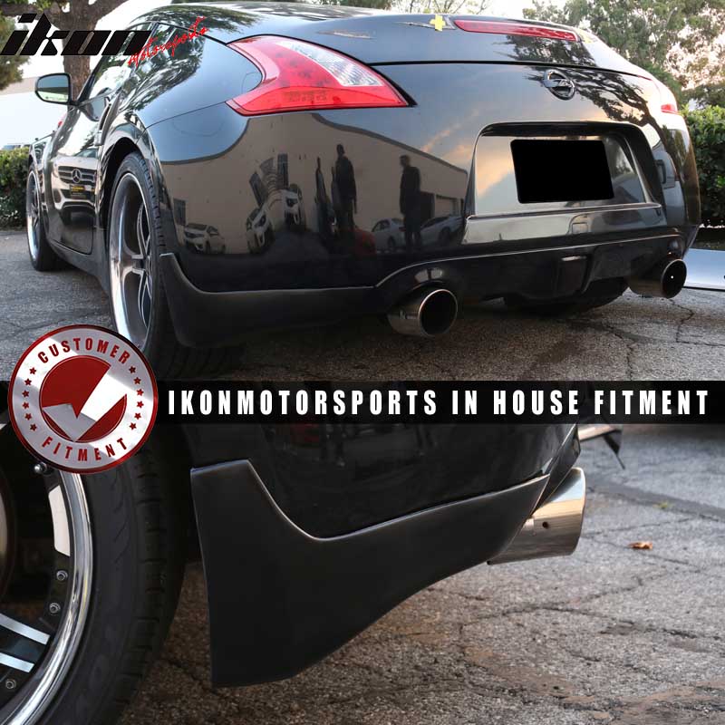 2009-2019 Nissan 370Z Rear Bumper Lip Splitter Side Aprons PU 2PC
