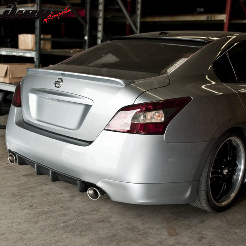 2009-2015 Nissan Maxima ST Style Black Rear Bumper Lip Aprons PU