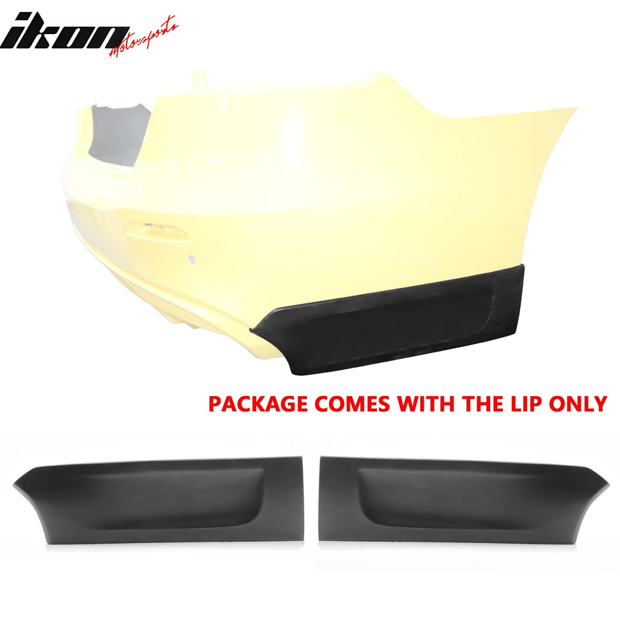 2019-2022 Nissan Maxima Rear Bumper Lip Aprons Unpainted Black PU