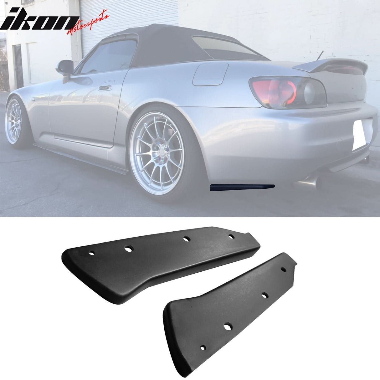 2000-2003 Honda S2000 AP1 CS Style Rear Bumper Lip Corner Apron Black