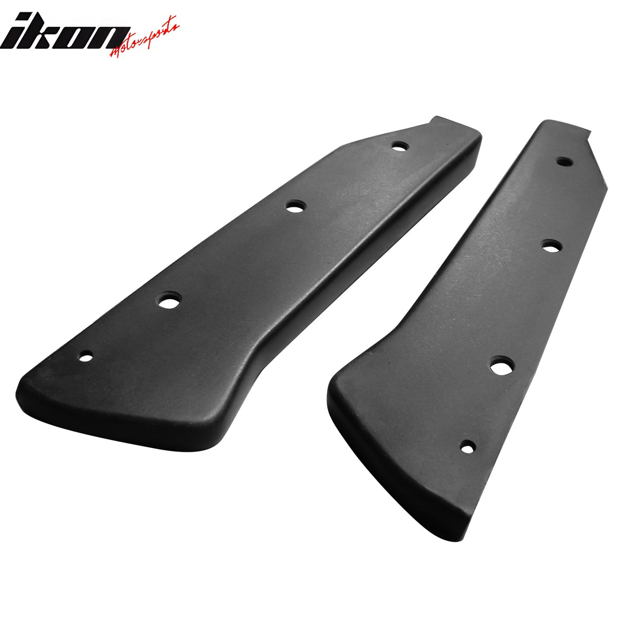 Universal 2.5" x 12.5" CS Style Rear Bumper Lip Corner Aprons Black PU