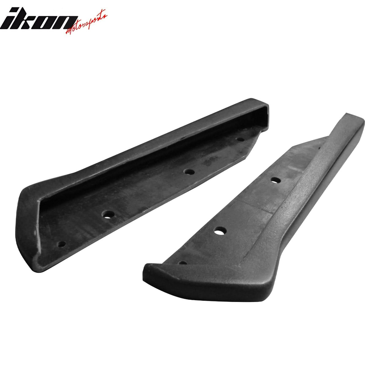 Universal 2.5" x 12.5" CS Style Rear Bumper Lip Corner Aprons Black PU