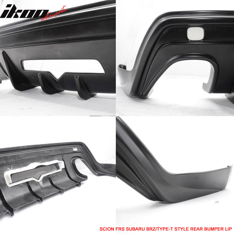 2013-2020 Scion FRS/Subaru BRZ/Toyota 86 Type T Style Rear Bumper Lip