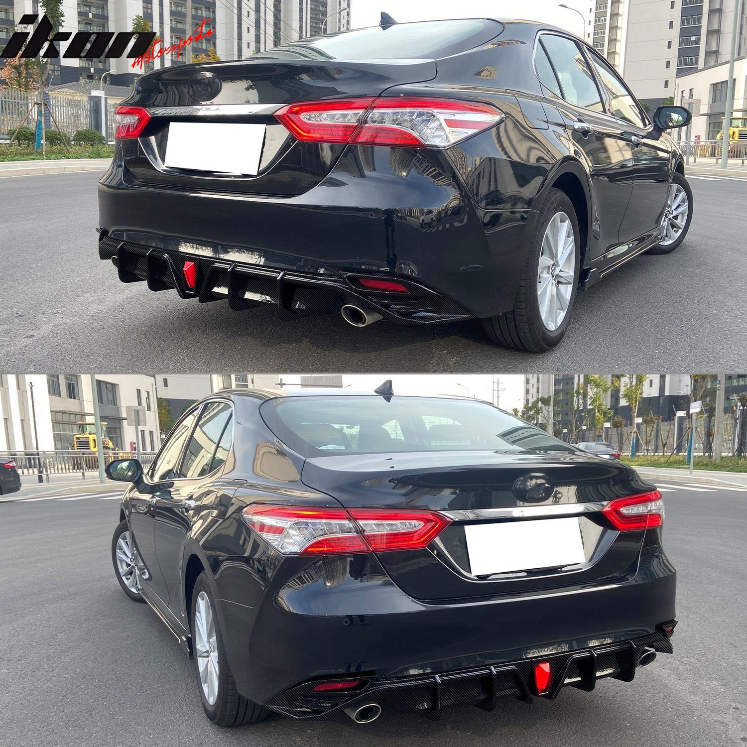 2018-2024 Toyota Camry LE XLE Carbon Fiber Print Rear Diffuser Lip PP