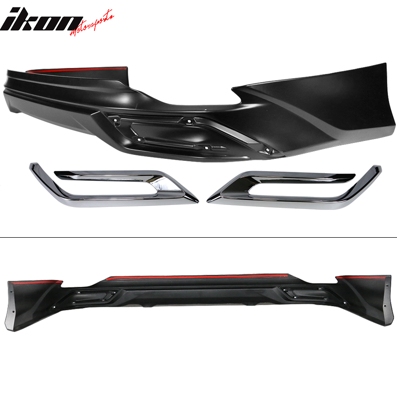 2018-2024 Toyota Camry LE Rear Bumper Lip Diffuser With Chrome Trim