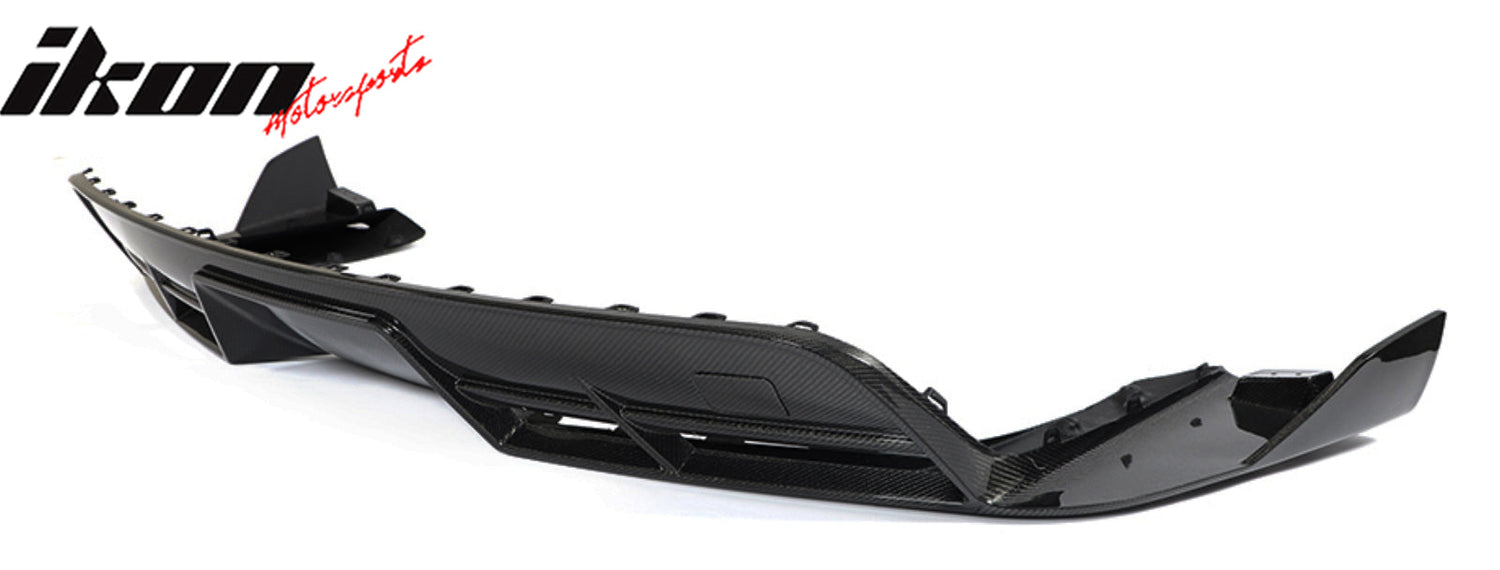 2021-2025 Tesla Model S Gloss Black Revozport Rear Lip Carbon Fiber