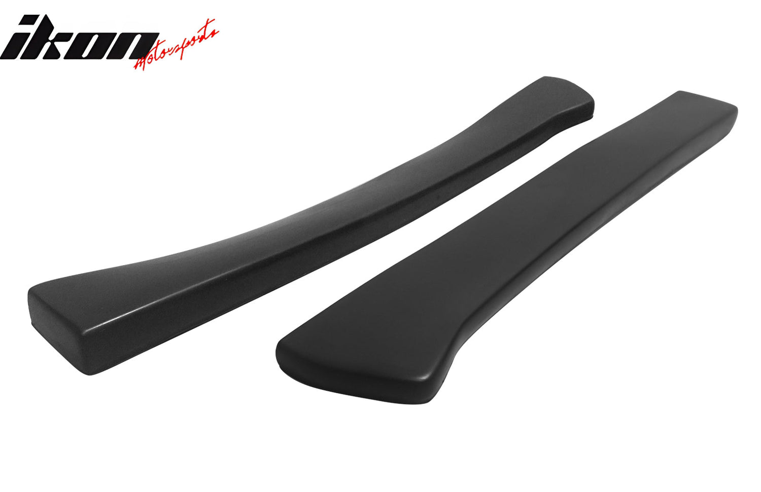 Universal 13" x 2" Rear Lip Side Corner Aprons Canard Caps Black