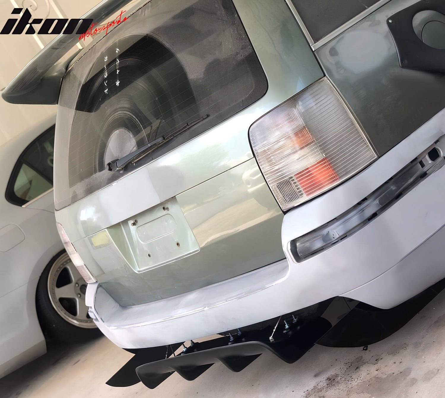Universal 31"x9" MDA 4-Fin Rear Diffuser Valance Splitter Matte Black
