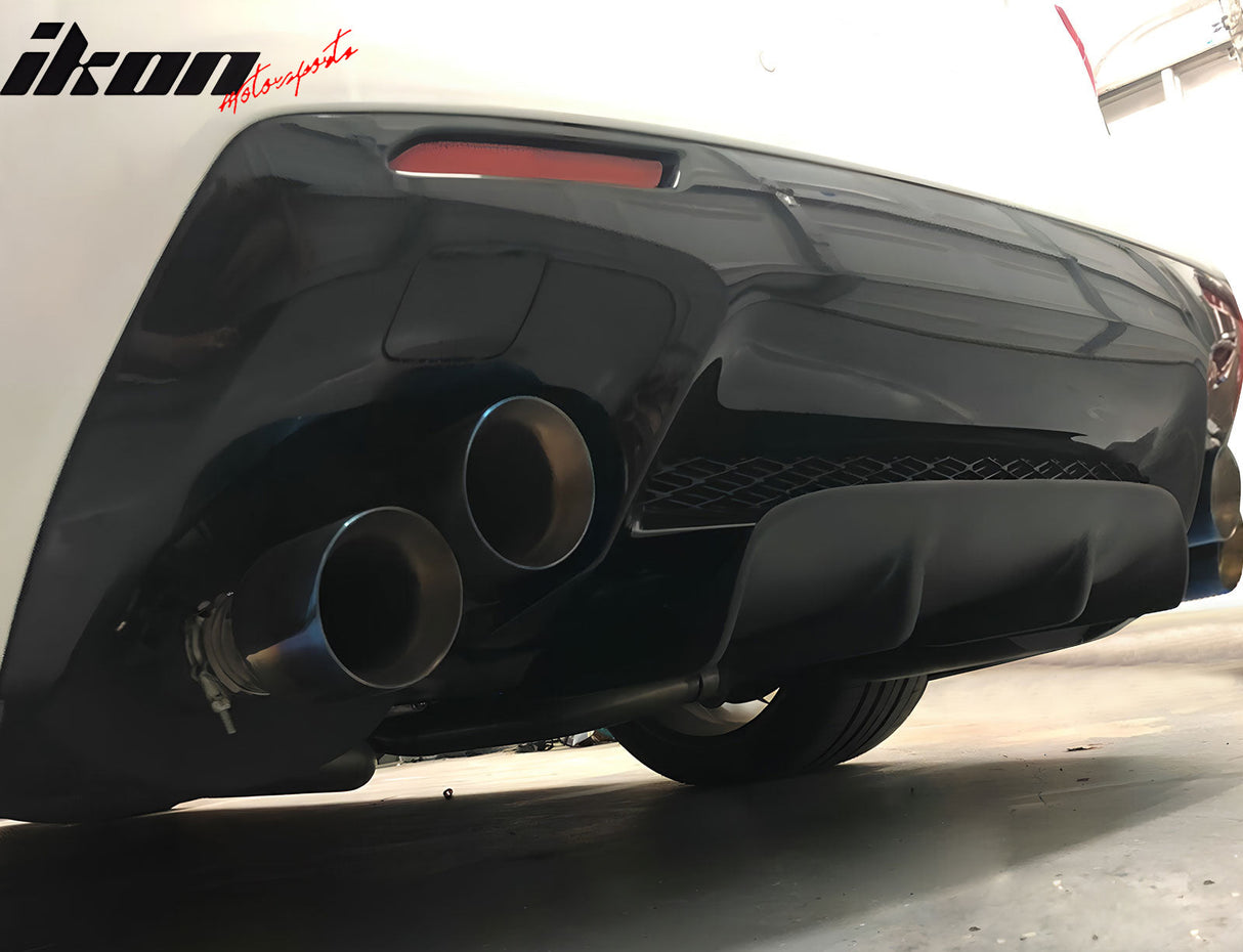 Universal 31"x9" MDA 4-Fin Rear Diffuser Valance Splitter Matte Black