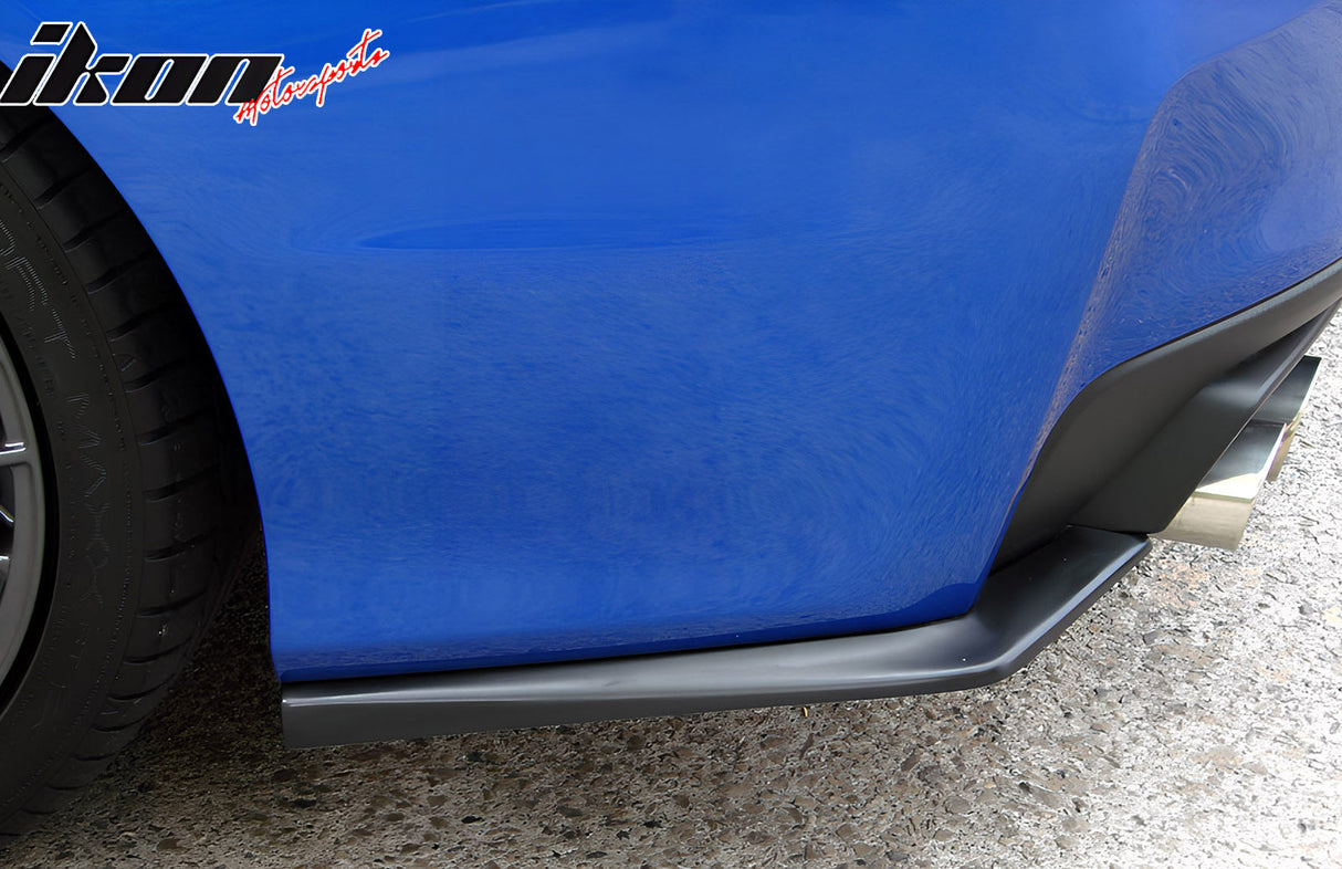 Universal 14" x 7" DT Style Rear Lip Side Corner Aprons Canard Cap PU