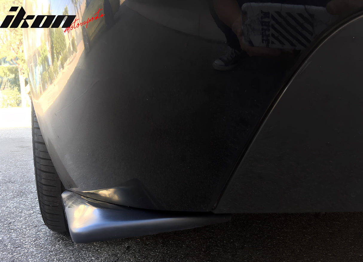 Universal 14" x 7" DT Style Rear Lip Side Corner Aprons Canard Cap PU