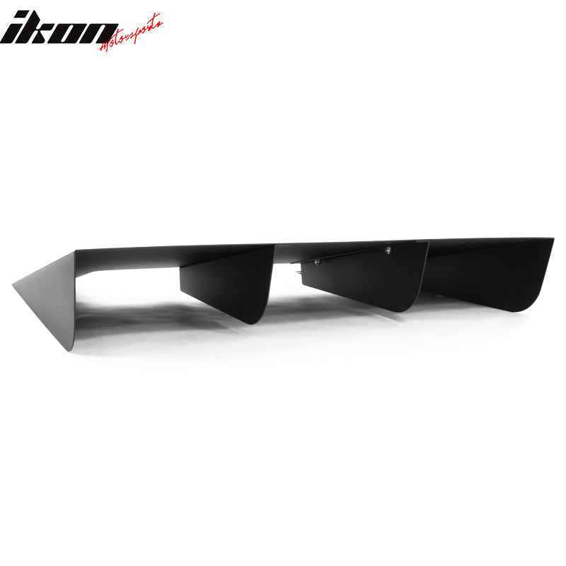 Universal Fit Rear Bumper Diffuser Lip Splitter Shark Fin V2 Aluminium
