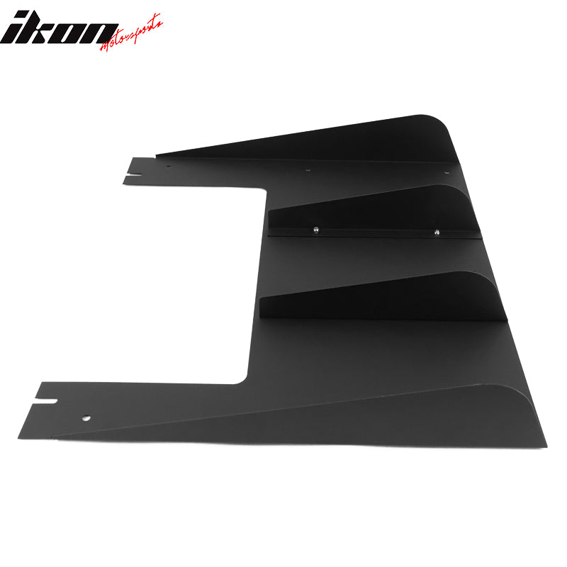 Universal Fit Rear Bumper Diffuser Lip Splitter Shark Fin V2 Aluminium