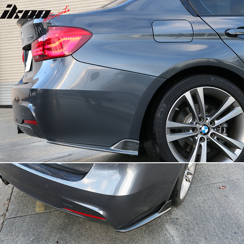2012-2018 BMW F30 M-tech FD Rear Bumper Side Apron Matte Carbon Fiber