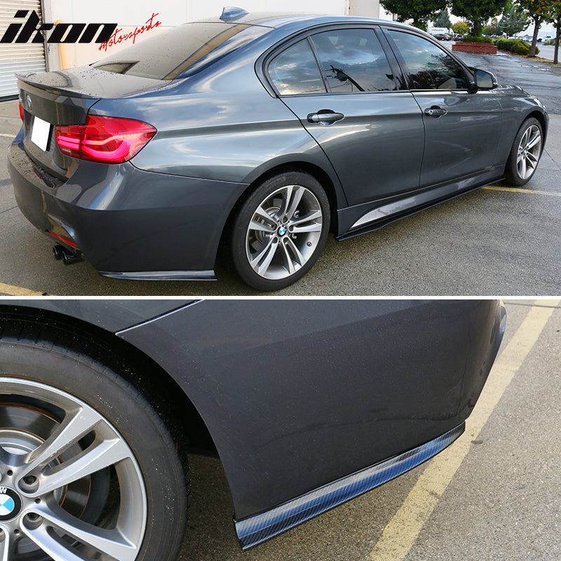 2012-2018 BMW F30 M Sport PSM 2PC Rear Bumper Apron Matte Carbon Fiber