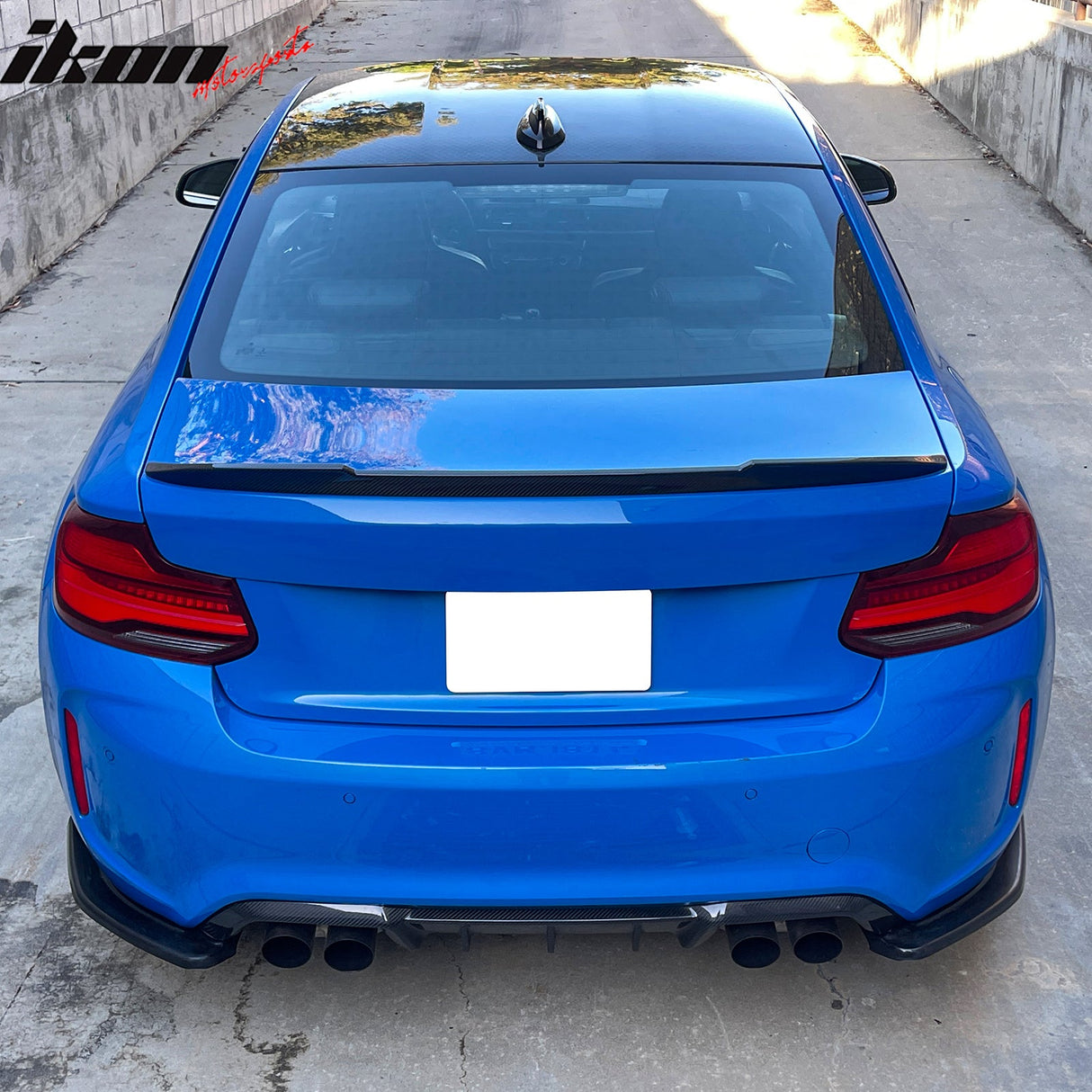 2016-2022 BMW F87 M2 Rear Bumper Lip Aprons Unpainted Black PU