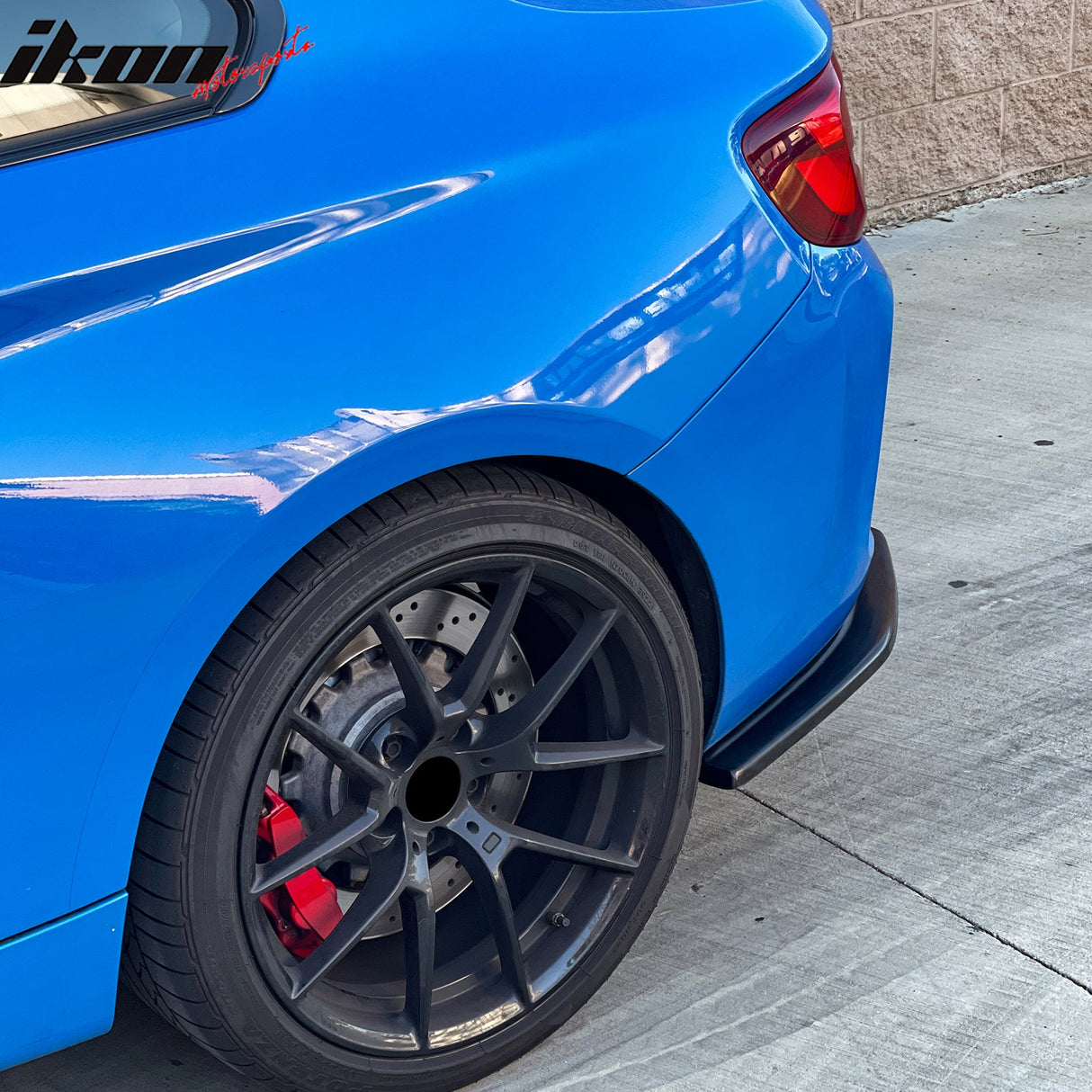 2016-2022 BMW F87 M2 Rear Bumper Lip Aprons Unpainted Black PU