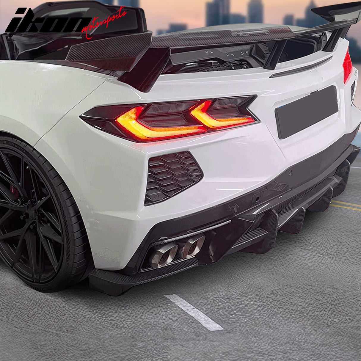 2020-2025 Chevrolet Corvette Rear Bumper Diffuser Aprons Carbon Fiber