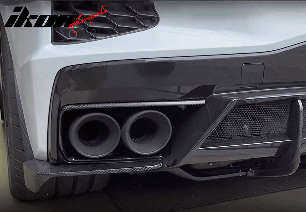 2020-2025 Chevrolet Corvette Rear Bumper Diffuser Aprons Carbon Fiber