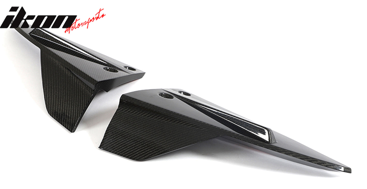 2021-2024 Tesla Model S Gloss Black V Rear Splitter Apron Carbon Fiber