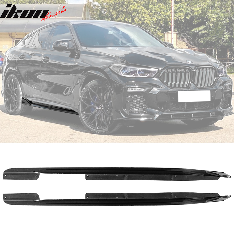 2020-2023 Bmw G06 X6 M Sport Ikon Side Skirts pp Carbon Fiber Print