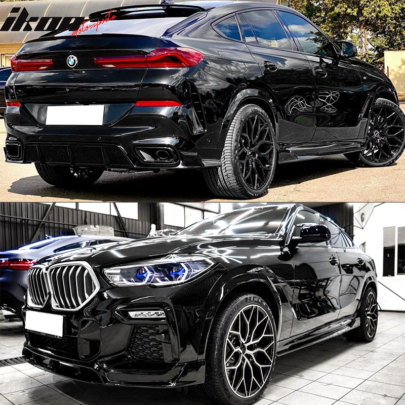 2020-2023 Bmw G06 X6 M Sport Ikon Side Skirts pp Carbon Fiber Print