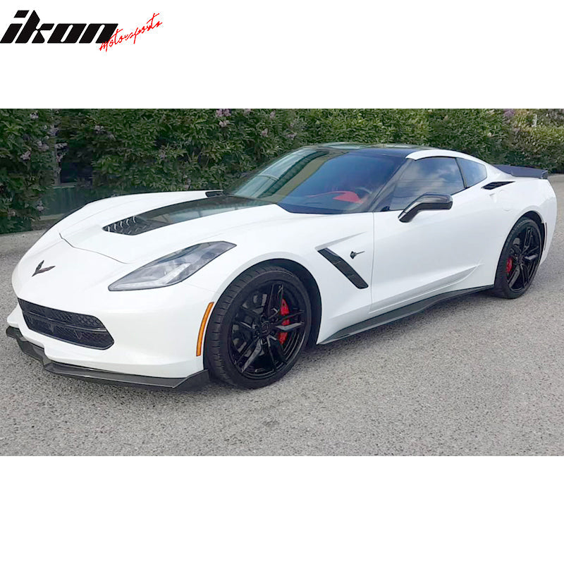 2014-2019 Chevy Corvette Z06 Style Unpainted 2PC Side Skirts Panel ABS
