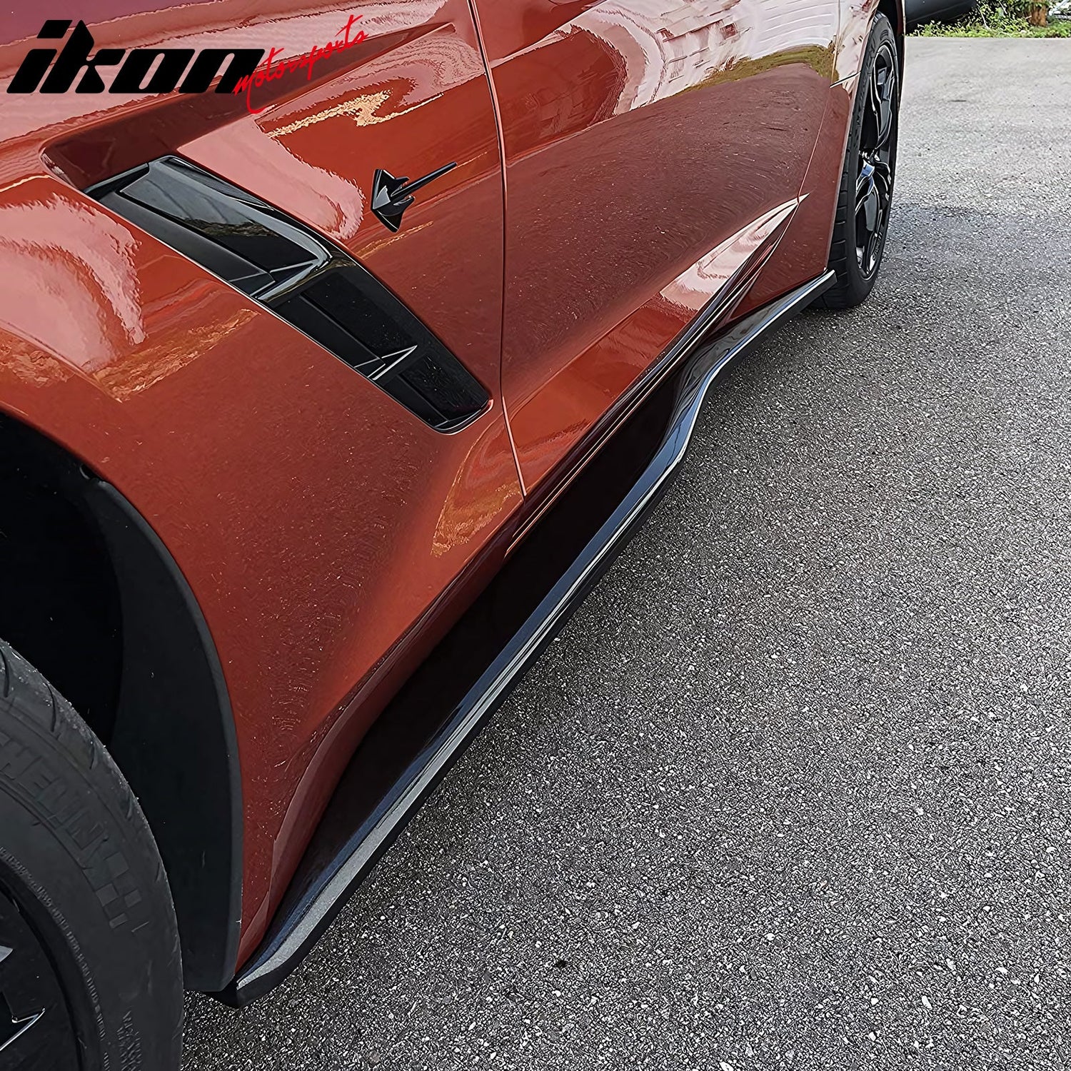 2014-2019 Chevrolet Corvette C7 Side Skirts Z07 Style Unpainted Black