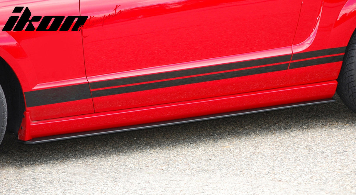 Universal Side Skirts 75" x 5" CDC Style Unpainted Black Rocker Panel