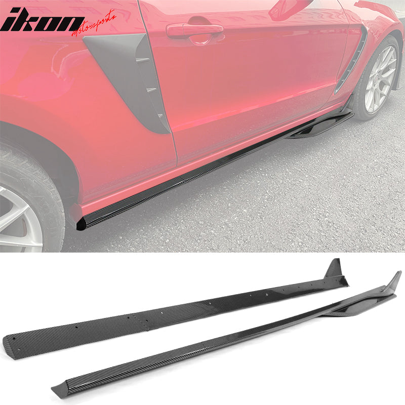 2005-2014 Ford Mustang GT500 Style Side Skirts ABS 2PC