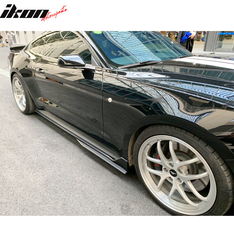 2015-2023 Ford Mustang GT500 Style Matte Side Skirts Rocker Panel 4PC