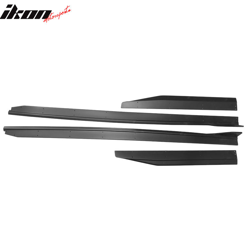 2015-2023 Ford Mustang GT500 Style Matte Side Skirts Rocker Panel 4PC