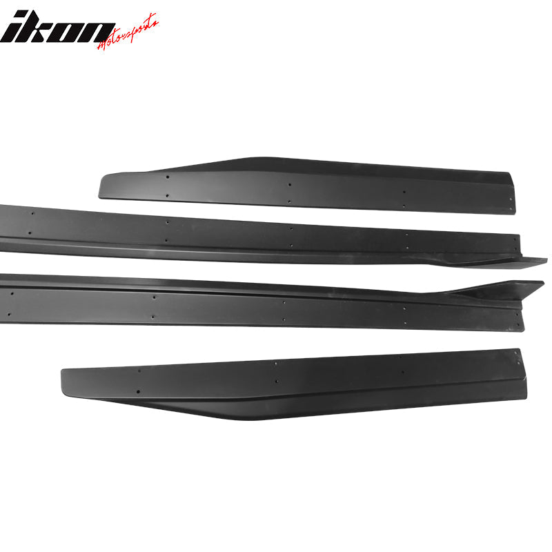 2015-2023 Ford Mustang GT500 Style Matte Side Skirts Rocker Panel 4PC