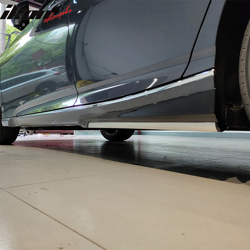 2018-2022 Honda Accord Sedan Gloss Black Side Skirts Rocker Pannel PP