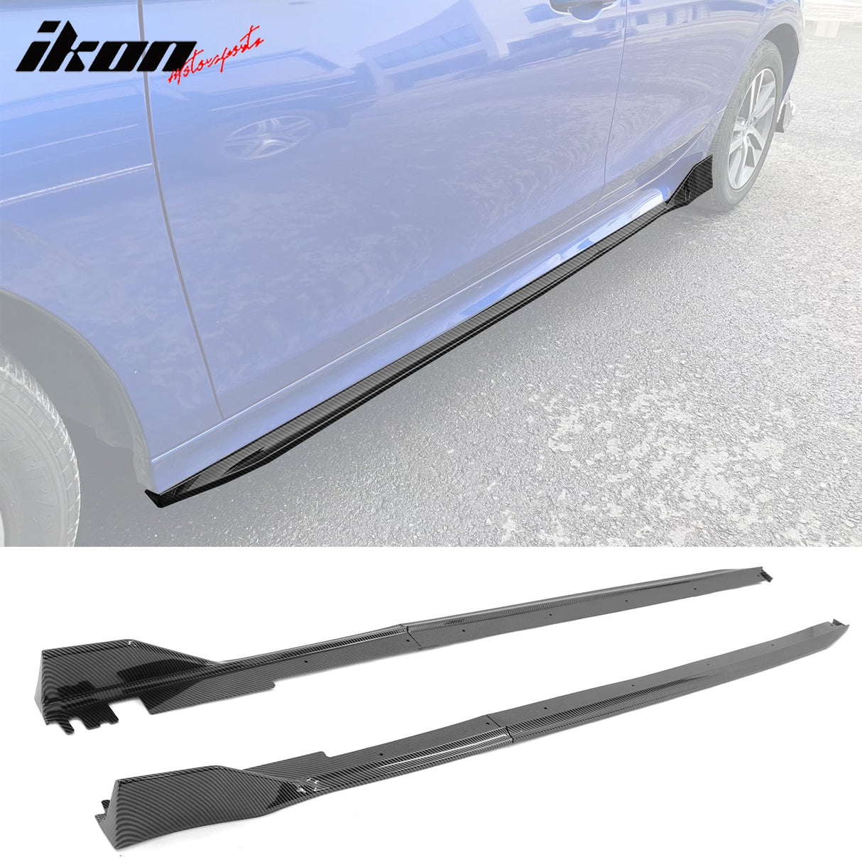 2022-2025 Honda Civic 11th Type R Side Skirts Rocker Panel Matte Black