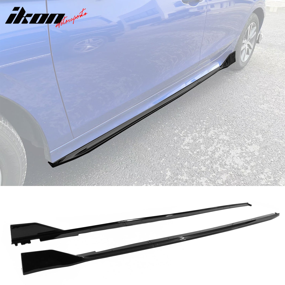 2022-2025 Honda Civic 11th Type R Side Skirts Rocker Panel Matte Black