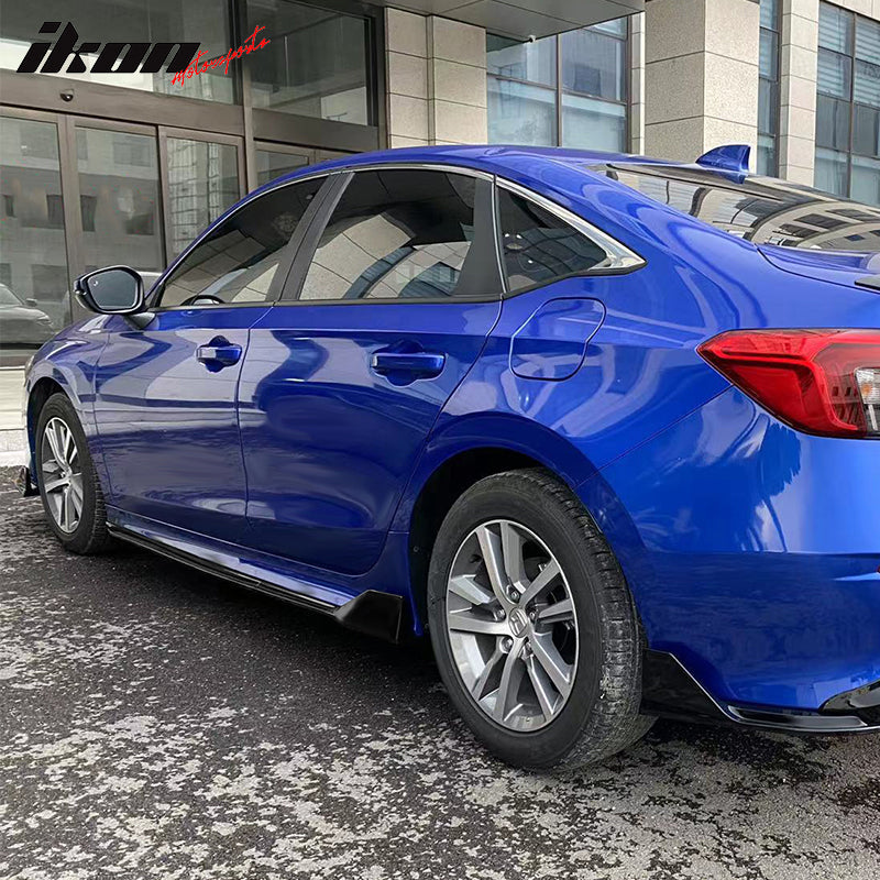 2022-2025 Honda Civic 11th Type R Side Skirts Rocker Panel Matte Black