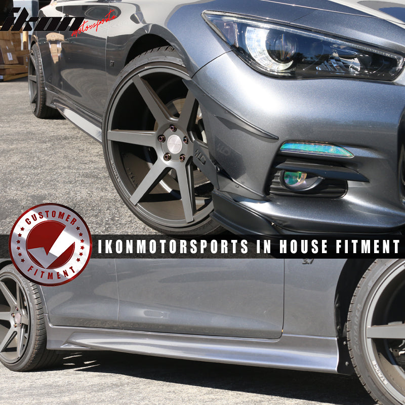2014-2023 Infiniti Q50 Unpainted Side Skirts Rocker Panel ABS