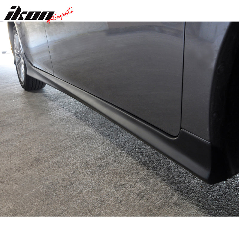 2013-2018 Lexus ES350 ES300 Unpainted Black Side Skirts Extensions PP