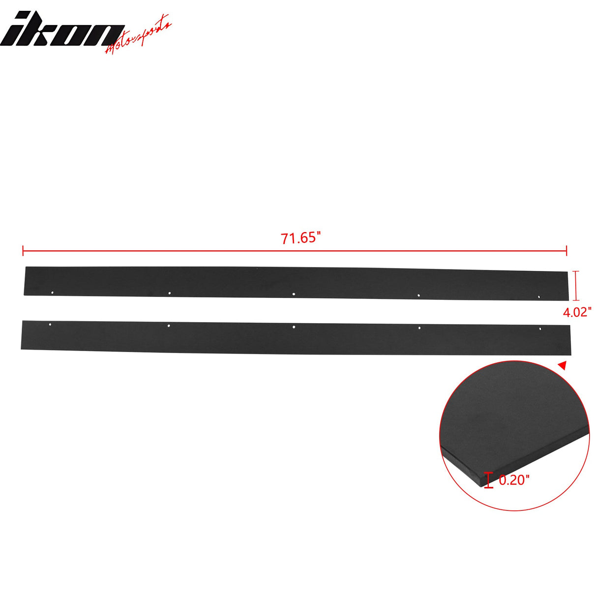 2015-2024 Mini Cooper F55 Hardtop IKON Side Skirts Matte Black ABS