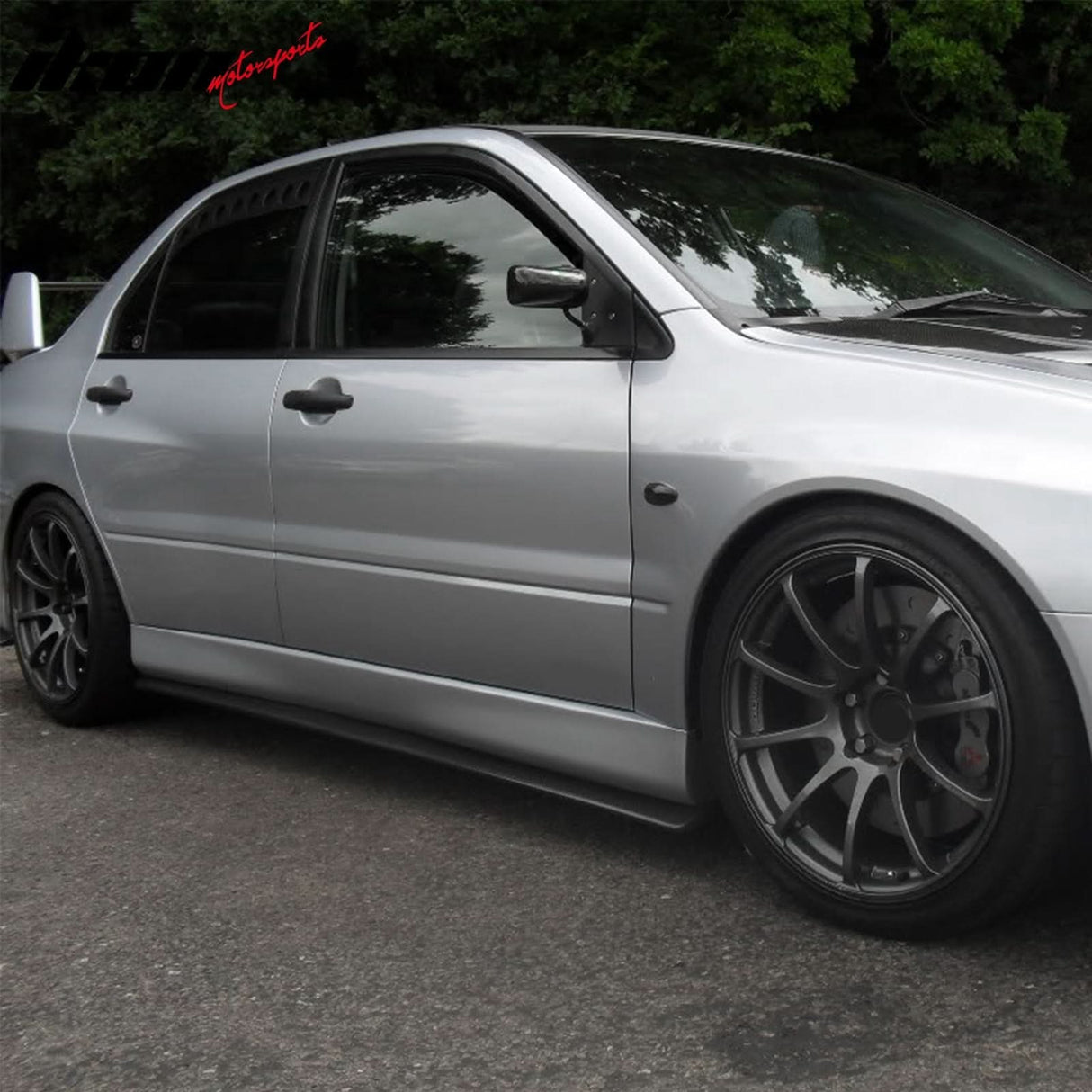 Universal Side Skirts 75" x 3.5" JDM Style PU Unpainted Black