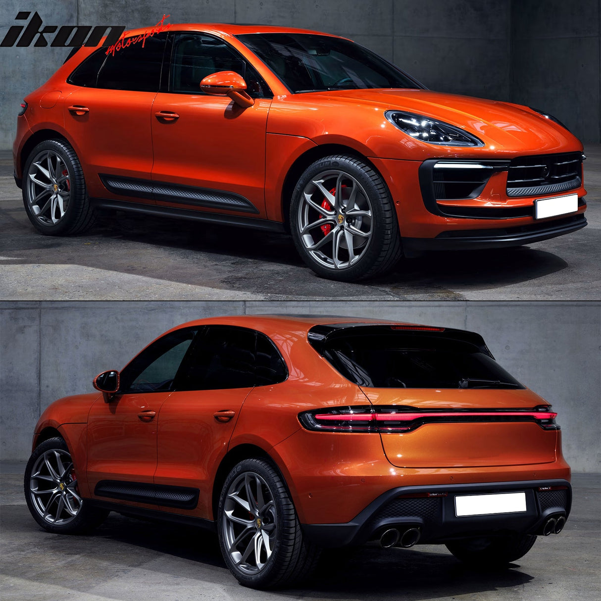 2015-2022 Porsche Macan Sports Style PU Black Side Skirts Spoiler