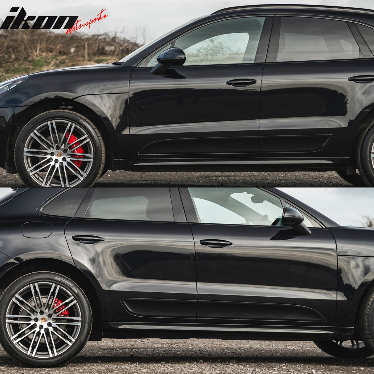 2015-2022 Porsche Macan Sports Style PU Black Side Skirts Spoiler