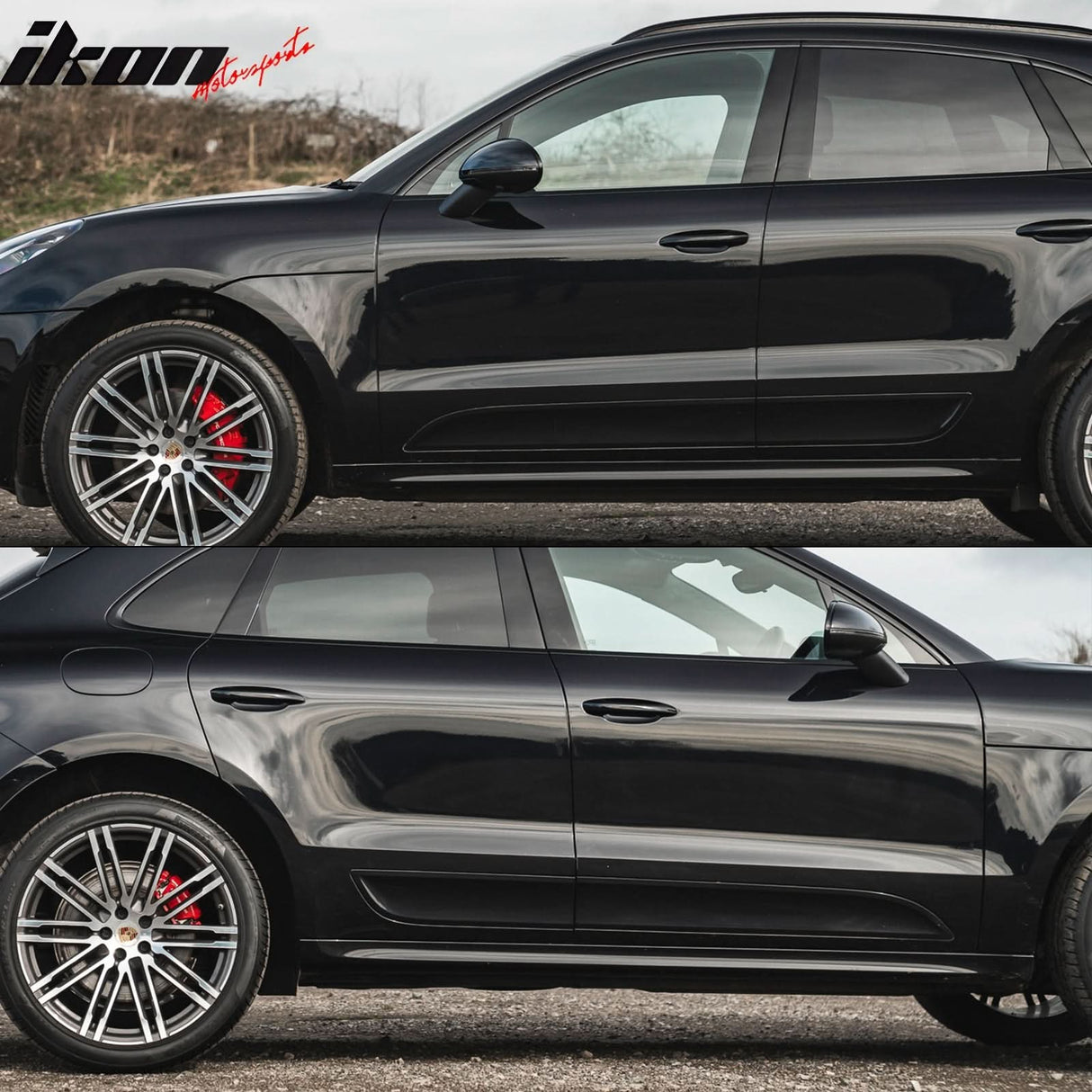2015-2022 Porsche Macan Sports Style PU Black Side Skirts Spoiler
