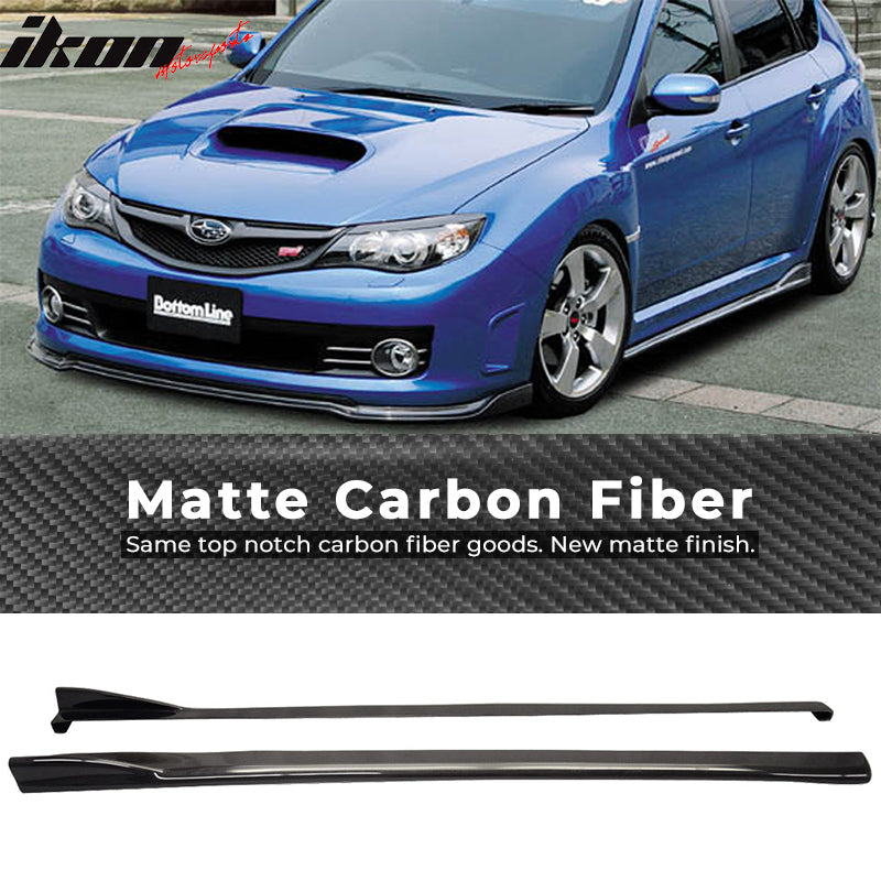 2008-2014 Subaru Impreza WRX CS Side Skirts Rocker Panel Carbon Fiber