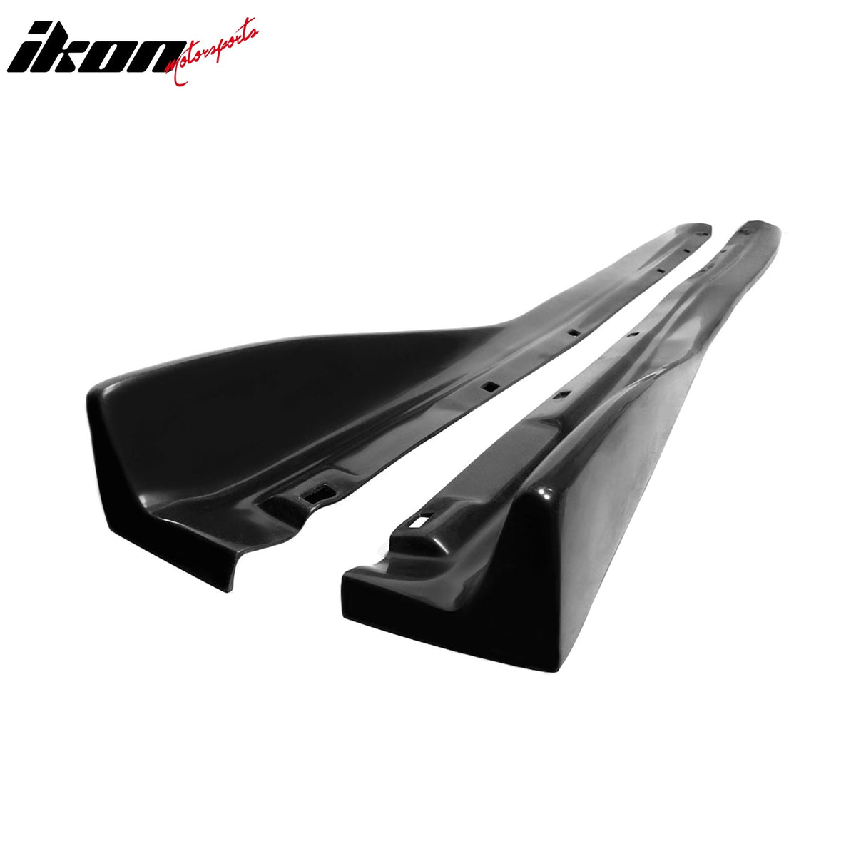 Side Skirts 70" x 5" CS Style PU Unpainted Black Rocker Panel Splitter